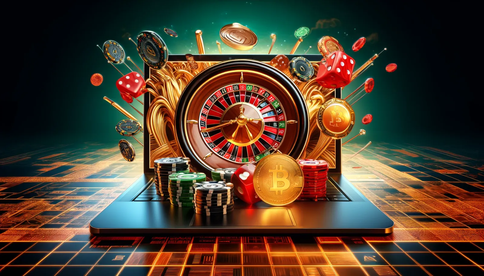 加密貨幣符號與賭場元素結合，Crypto Casino 主題