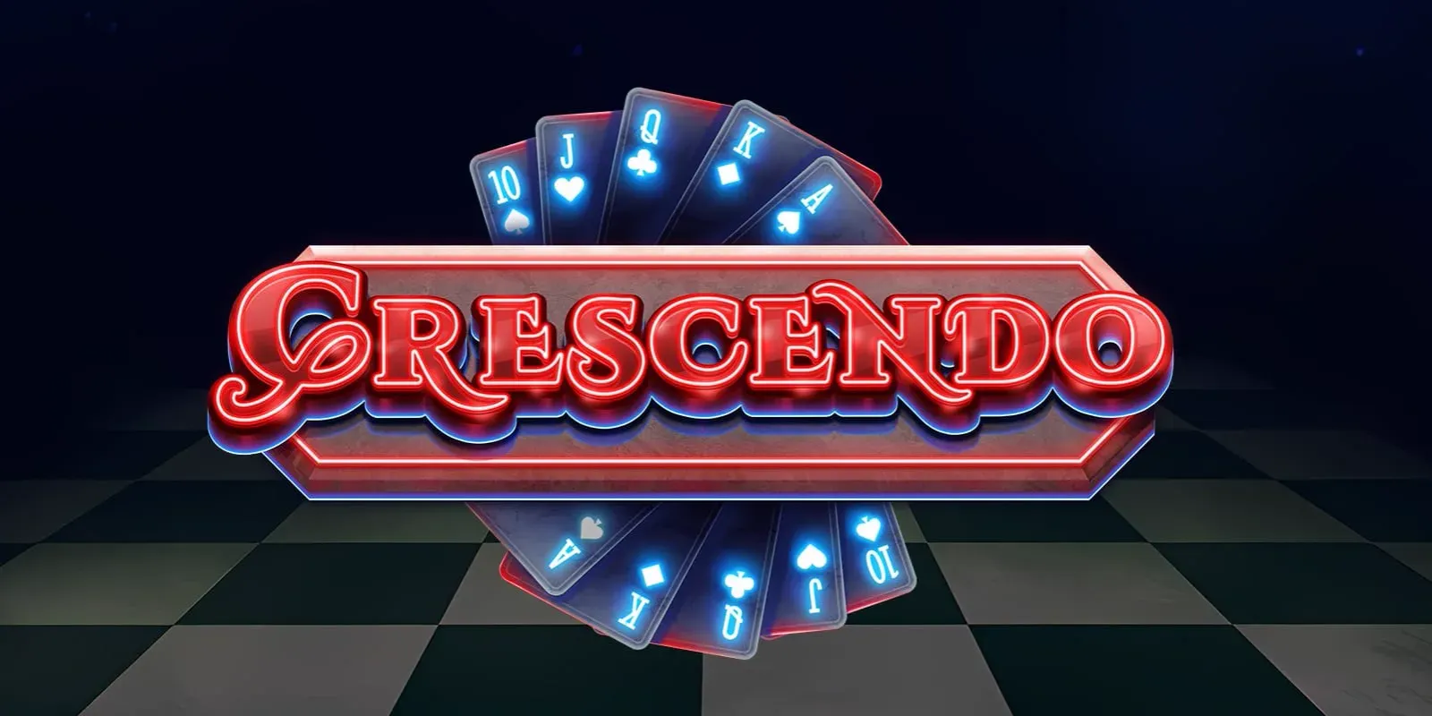 Crescendo 老虎機遊戲畫面，ELK Studios 開發的撲克牌型結合單排老虎機