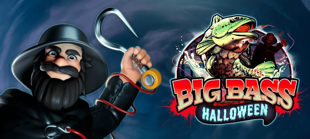 Big Bass Halloween 老虎機遊戲畫面，Pragmatic Play 萬聖節釣魚主題老虎機