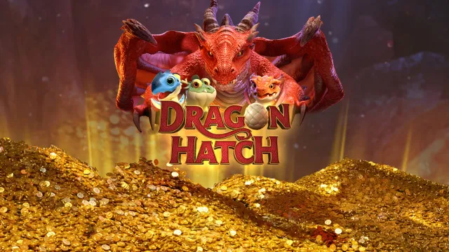 Dragon Hatch 老虎機遊戲畫面，龍蛋孵化與可愛龍主題