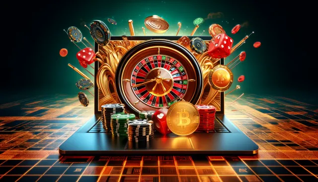 加密貨幣符號與賭場元素結合，Crypto Casino 主題