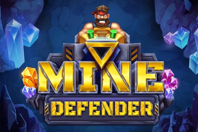 Mine Defender 老虎機遊戲畫面，ELK Studios 開發的塔防主題 6x6 盤面老虎機