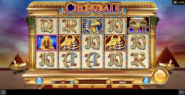 Cleopatra II 老虎機遊戲畫面拆解分析，IGT 經典埃及主題老虎機設計