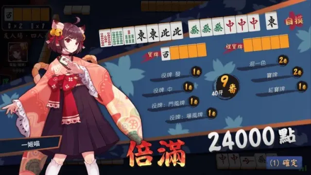 日系動漫畫風的博弈老虎機遊戲畫面範例