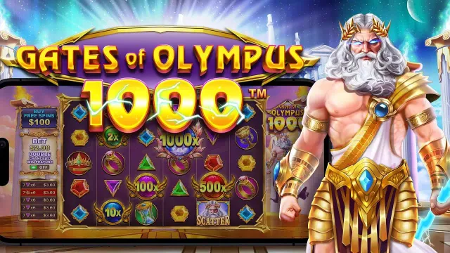 Gates of Olympus 1000 老虎機遊戲畫面，Pragmatic Play 宙斯主題 Pay Anywhere 老虎機