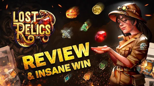 NetEnt 老虎機遊戲《Lost Relics》的古代遺跡探險主題畫面